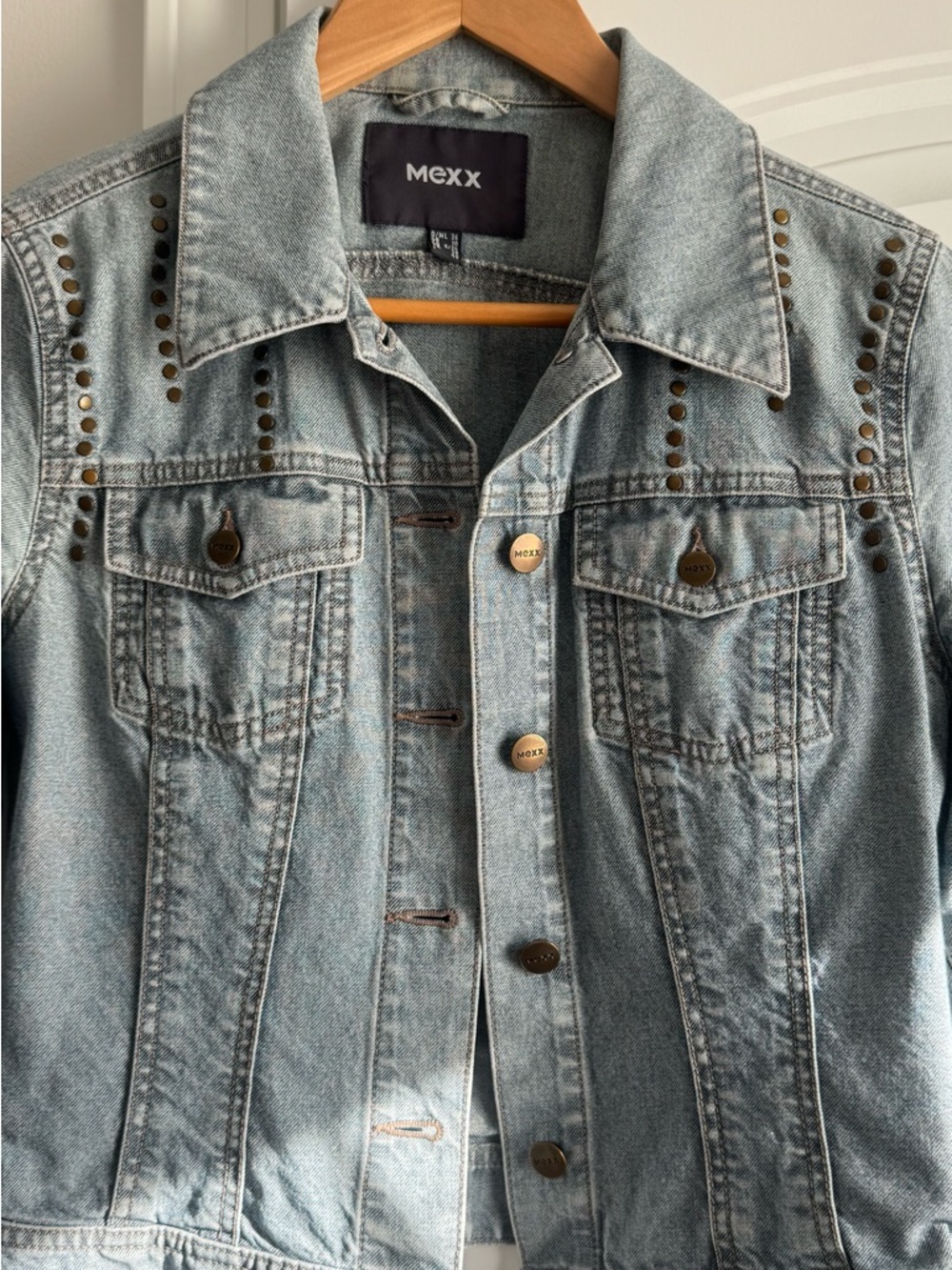 Mexx Light Blue Studded Denim Jacket